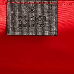 Pre Owned Gucci Kid's Choco Brown/Beige GG Supreme Canvas Lady Bug Tote