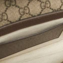 Pre Owned Gucci Beige GG Supreme Canvas Ophidia Pochette