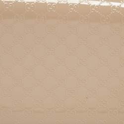 Pre Owned Gucci Rose Poudre Microguccissima Patent Leather Broadway Clutch