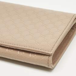 Pre Owned Gucci Rose Poudre Microguccissima Patent Leather Broadway Clutch