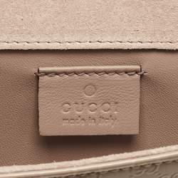 Pre Owned Gucci Rose Poudre Microguccissima Patent Leather Broadway Clutch