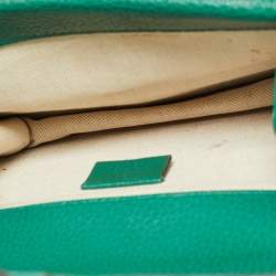 Pre Owned Gucci Green Leather Mini Crystal Dionysus Shoulder Bag