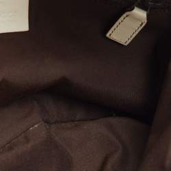 Pre Owned Gucci Beige/Off White GG Canvas and Leather Waist Bag