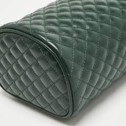 Pre Owned Gucci Green Quilted Leather Trapuntata Convertible Belt Bag