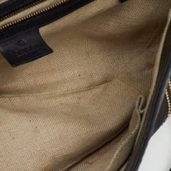 Pre Owned Gucci Black Leather Snaffle Bit Medium Shoulder Bag