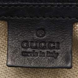 Pre Owned Gucci Black Leather Snaffle Bit Medium Shoulder Bag