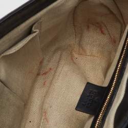 Pre Owned Gucci Black Leather Snaffle Bit Medium Shoulder Bag