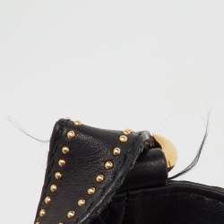 Pre Owned Gucci Black Leather Snaffle Bit Medium Shoulder Bag