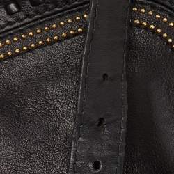 Pre Owned Gucci Black Leather Snaffle Bit Medium Shoulder Bag