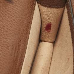 Pre Owned Gucci Blue/Brown GG Denim and Leather Super Mini Dionysus Shoulder Bag