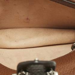 Pre Owned Gucci Blue/Brown GG Denim and Leather Super Mini Dionysus Shoulder Bag