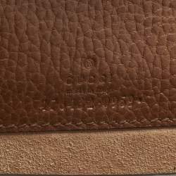 Pre Owned Gucci Blue/Brown GG Denim and Leather Super Mini Dionysus Shoulder Bag