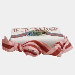 Pre Owned Gucci White Leather Satin Naga Dragon Head Shoulder Bag