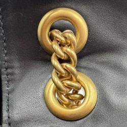 Pre Owned Gucci Black Matelasse Leather Mini GG Marmont Flap Shoulder Bag