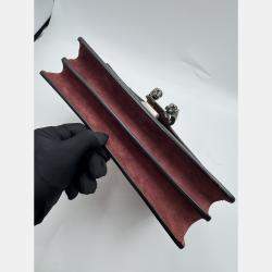 Pre Owned Gucci Rose/Beige GG Supreme Canvas and Suede Small Dionysus Blooms Shoulder Bag