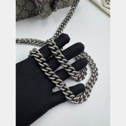 Pre Owned Gucci Beige/Maroon GG Supreme Blooms Canvas and Suede Mini Dionysus Shoulder Bag