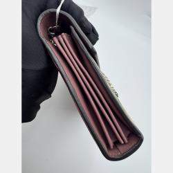 Pre Owned Gucci Blue/Beige GG Blooms Supreme Canvas and Leather Dionysus Wallet On Chain