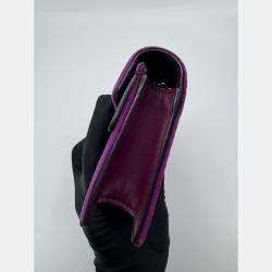 Pre Owned Gucci Purple Velvet And Leather Super Mini Dionysus Shoulder Bag