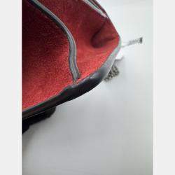 Pre Owned Gucci Beige/Red GG Supreme Canvas and Suede Mini Dionysus Shoulder Bag