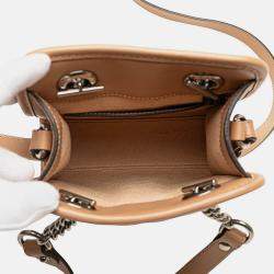 Pre Owned Gucci Brown Mini GG Marmont Matelasse Leather Aria Satchel