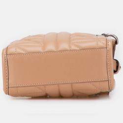Pre Owned Gucci Brown Mini GG Marmont Matelasse Leather Aria Satchel