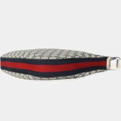 Pre Owned Gucci Navy GG Supreme Large Attache Shoulder Bag