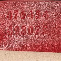 Pre Owned Gucci Red Matelassé Leather GG Marmont Belt Bag