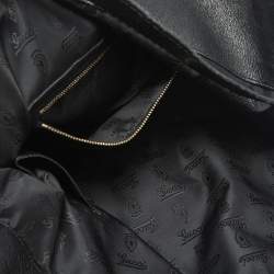 Pre Owned Gucci Black Leather Guccissima Detail Charlotte Hobo