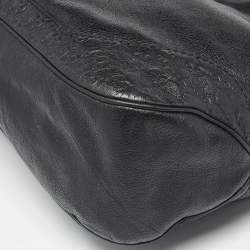 Pre Owned Gucci Black Leather Guccissima Detail Charlotte Hobo