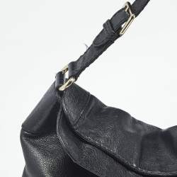 Pre Owned Gucci Black Leather Guccissima Detail Charlotte Hobo