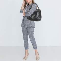Pre Owned Gucci Black Leather Guccissima Detail Charlotte Hobo