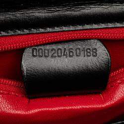 Pre Owned Gucci Black Calfskin Bamboo Night Handbag