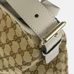 Pre Owned Gucci Beige GG Shoulder Bag