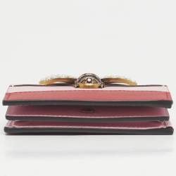 مملوكة مسبقًا محفظة غوتشي جلد متعددة الألوان شريط الملكة مارغريت كارد