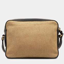 Pre Owned Gucci Blue Brown Horsebit 1955 Flap Pocket Camera Bag