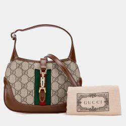 Pre Owned Gucci Brown Mini GG Supreme Jackie 1961 Crossbody