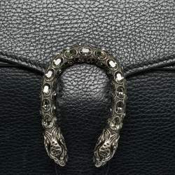 Pre Owned Gucci Black Leather Small Dionysus Crystals Shoulder Bag