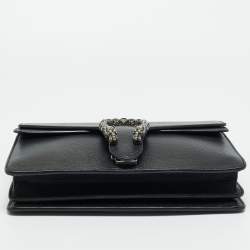 Pre Owned Gucci Black Leather Small Dionysus Crystals Shoulder Bag