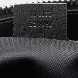 Pre Owned Gucci Black Medium GG Supreme Web Messenger Bag