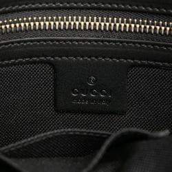 Pre Owned Gucci Black Medium GG Supreme Web Messenger Bag