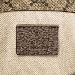 Pre Owned Gucci Beige Brown GG Supreme Web Neo Vintage Belt Bag