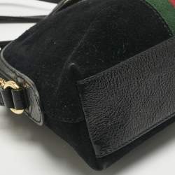 مملوكة مسبقًا حقيبة كتف غوتشي أوبيديا ويب سويد أحمر / أزرق صغيرة