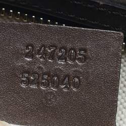 Pre Owned Gucci Beige/Brown GG Canvas and Leather Medium Vintage Web Boston Bag