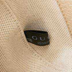Pre Owned Gucci Grey Small GG Supreme Ophidia Shoulder Bag