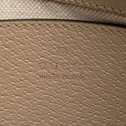 Pre Owned Gucci Grey Small GG Supreme Ophidia Shoulder Bag