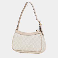 Pre Owned Gucci Grey Small GG Supreme Ophidia Shoulder Bag