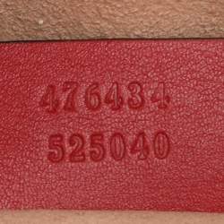 Pre Owned Gucci Red Matelassé Leather GG Marmont Belt Bag