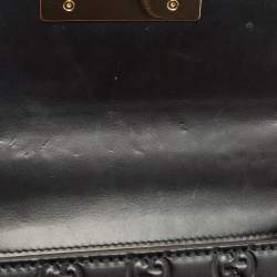 Pre Owned Gucci Black Guccissima Leather Small Padlock Shoulder Bag
