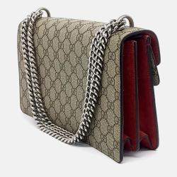 Pre Owned Gucci Beige PVC Dionysus Chain Shoulder Bag