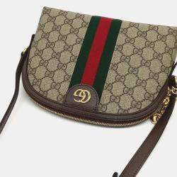Pre Owned Gucci Beige PVC Ophidia Supreme Crossbody Bag